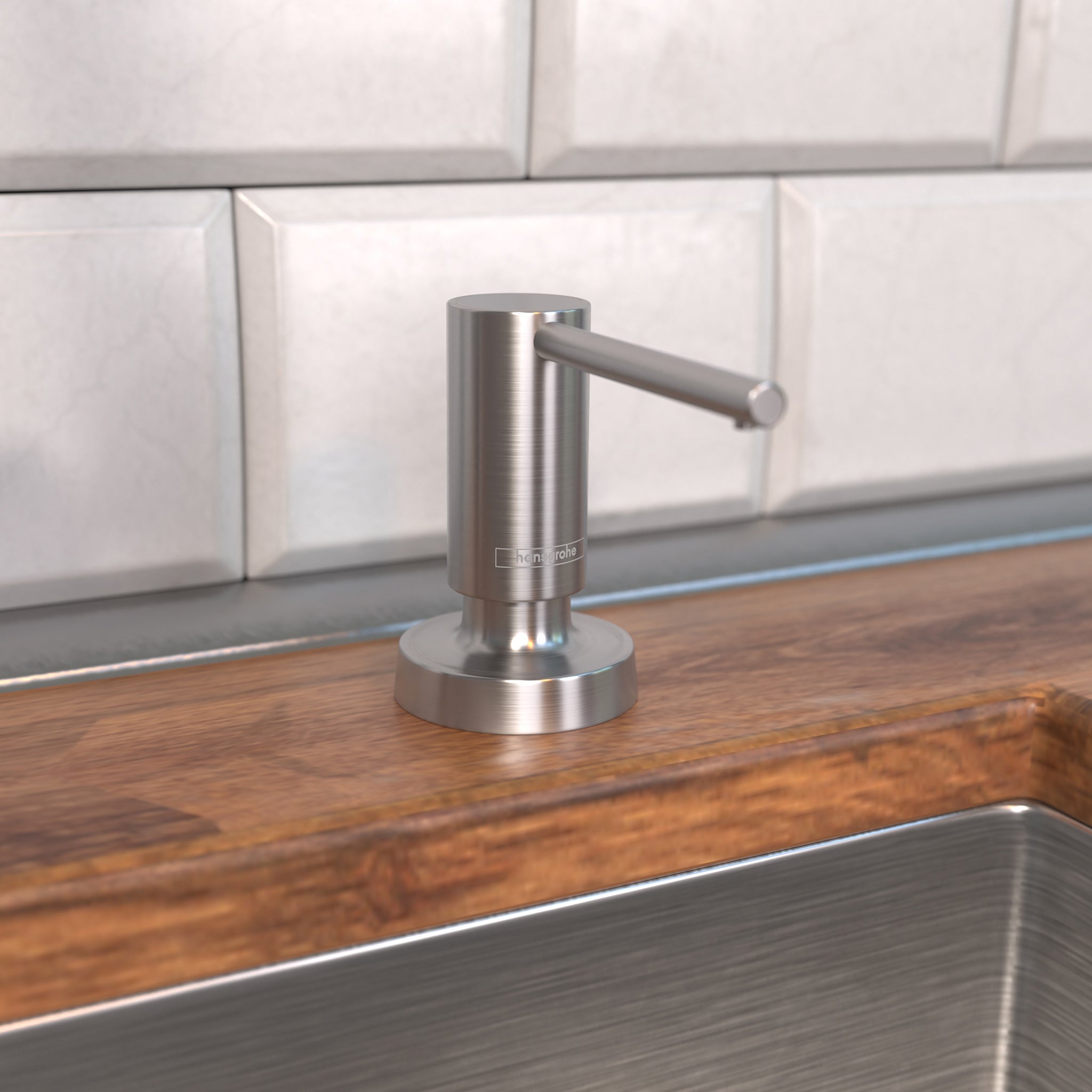 HANSGROHE 40448801 Talis Soap Dispenser - Stainless Steel Optic