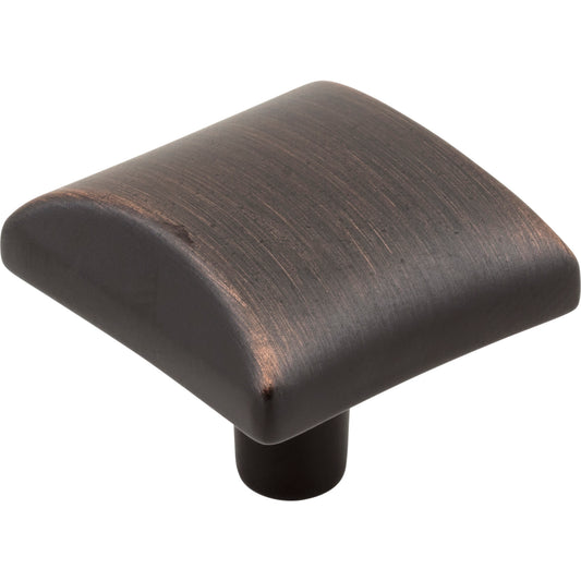 ELEMENTS 525DBAC Glendale 1-1/8" Length Square Knob - Brushed Oil Rubbed Bronze