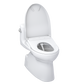 TOTO MW6444736CEFG#01 WASHLET+ Carolina II One-Piece Elongated 1.28 GPF Toilet and WASHLET+ S7 Contemporary Bidet Seat , Cotton White