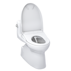 TOTO MW6444736CEFG#01 Washlet+ Carolina Ii One-Piece Elongated 1.28 Gpf Toilet And Washlet+ S7 Contemporary Bidet Seat - Cotton White