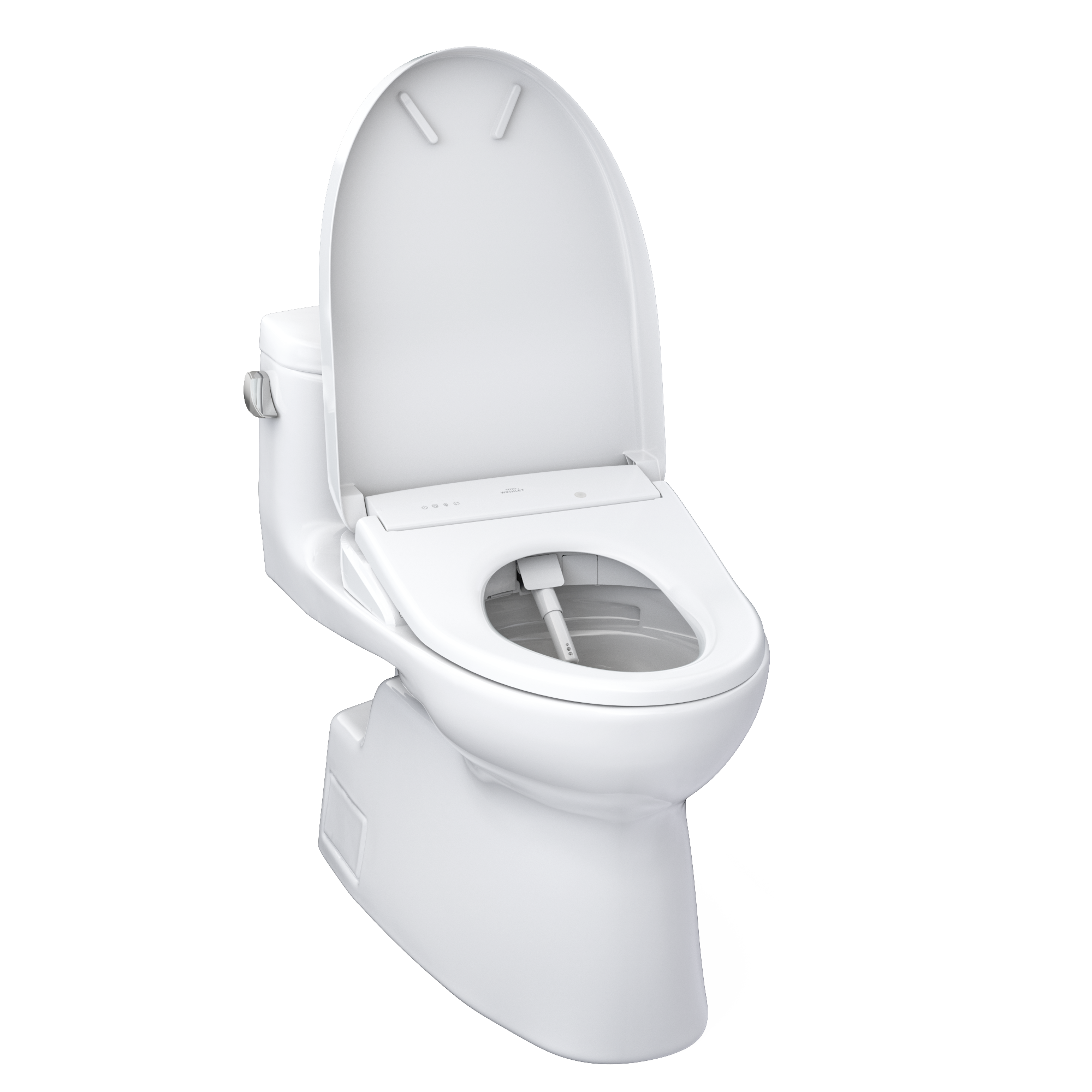 TOTO MW6444736CEFG#01 Washlet+ Carolina Ii One-Piece Elongated 1.28 Gpf Toilet And Washlet+ S7 Contemporary Bidet Seat - Cotton White