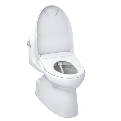 TOTO MW6444736CEFG#01 Washlet+ Carolina Ii One-Piece Elongated 1.28 Gpf Toilet And Washlet+ S7 Contemporary Bidet Seat - Cotton White