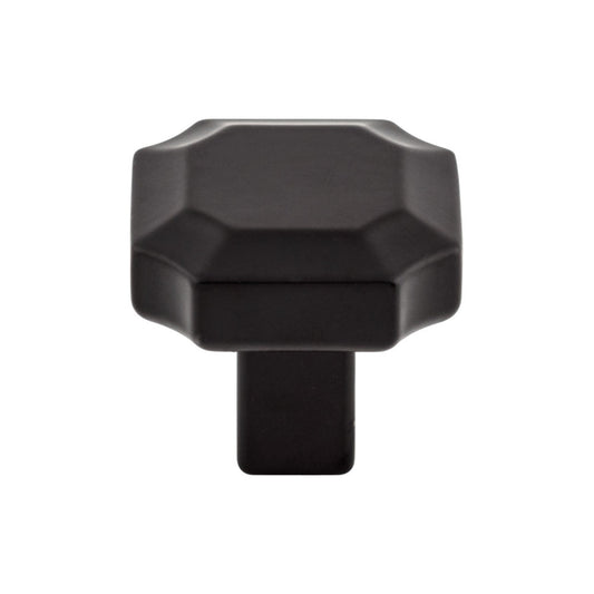 TOP KNOBS TK3020BLK Davenport 1 1/4" Length Geometric Knob , Flat Black