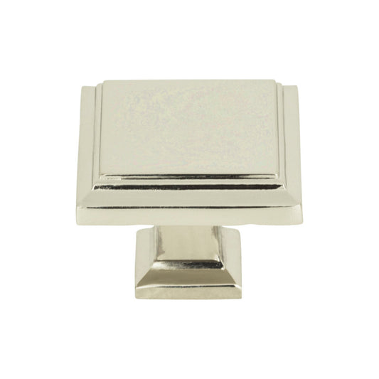 ATLAS 289-PN Sutton Place 1 1/4" Length Square Knob - Polished Nickel