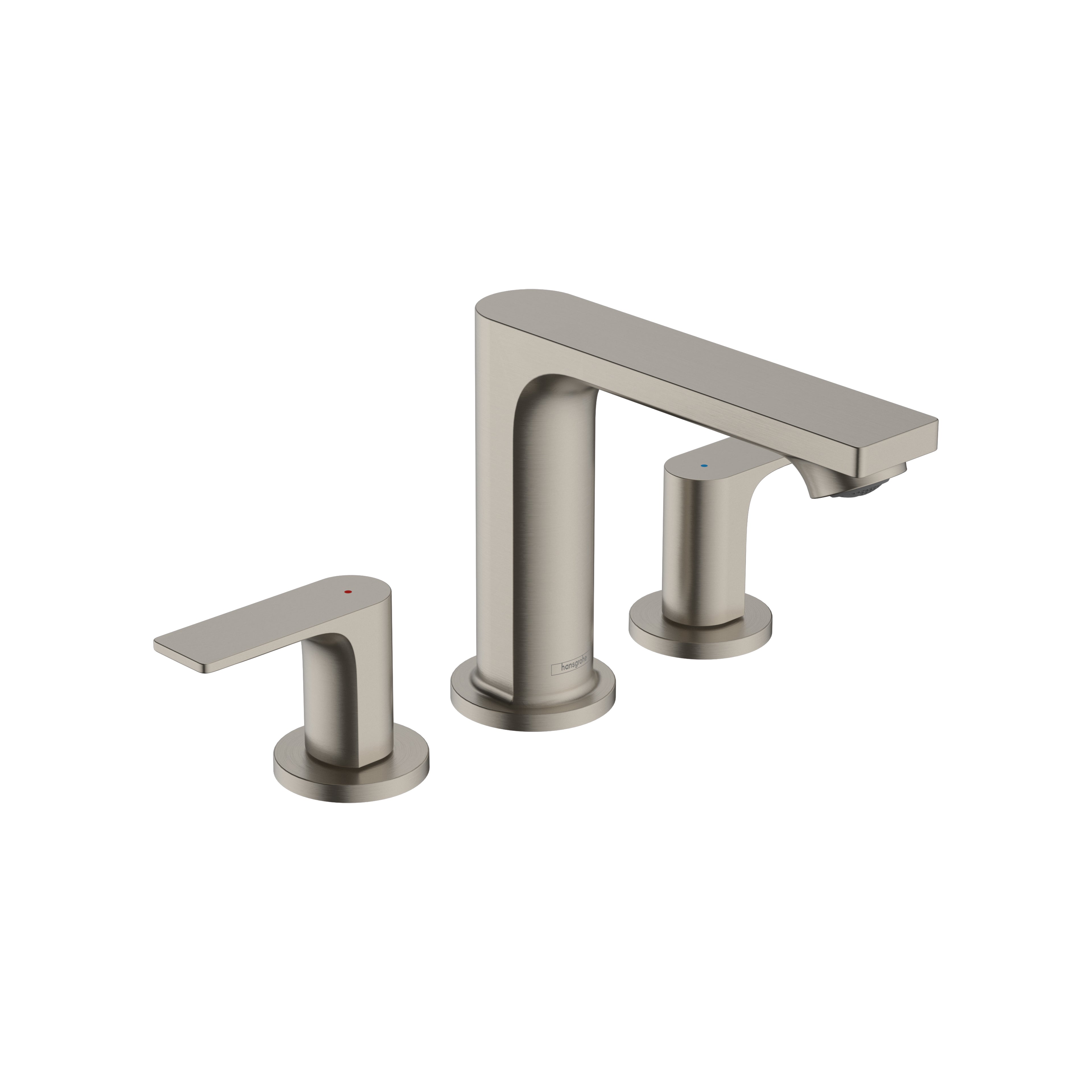 HANSGROHE 72532821 Rebris E Widespread Faucet 110 with Pop-Up Drain, 1.2 GPM - Brushed Nickel