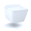 TOTO CT449CFG#01 Sp Wall-Hung Contemporary Square-Shape Dual Flush 1.28 And 0.9 Gpf Toilet With Cefiontect- Ct449Cfg#01 - Cotton White