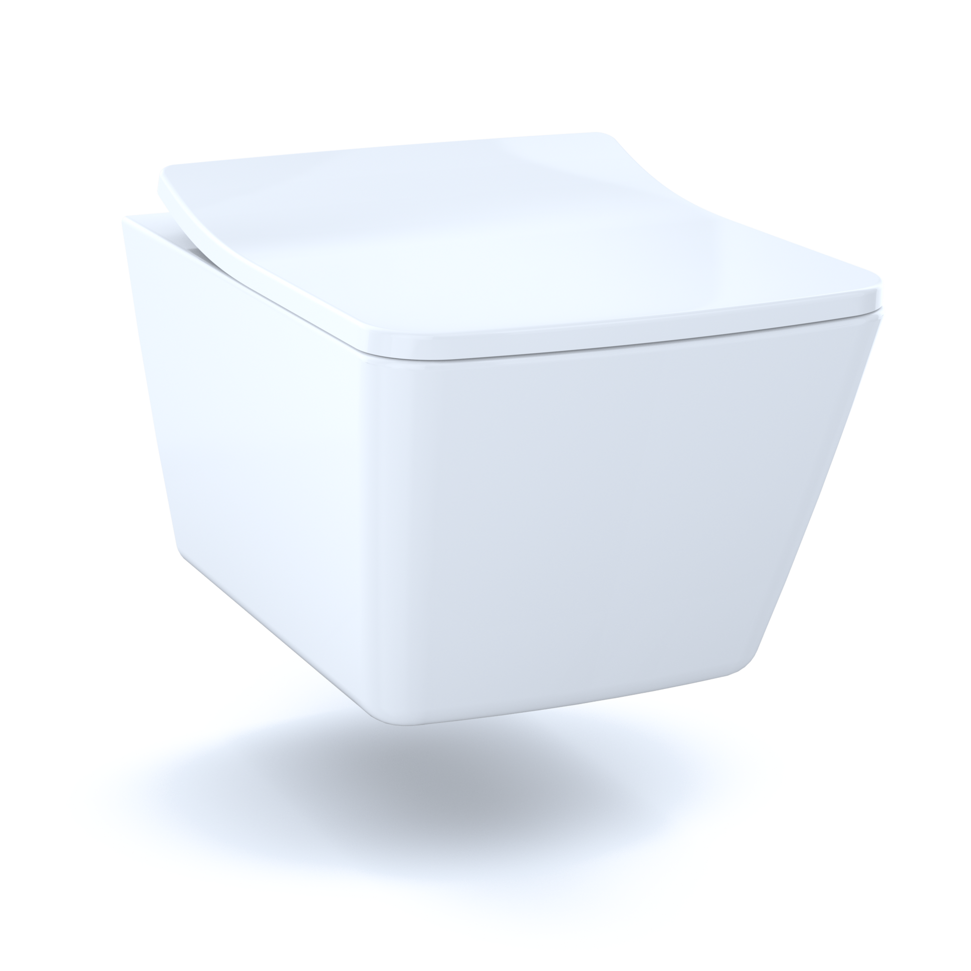 TOTO CT449CFG#01 Sp Wall-Hung Contemporary Square-Shape Dual Flush 1.28 And 0.9 Gpf Toilet With Cefiontect- Ct449Cfg#01 - Cotton White