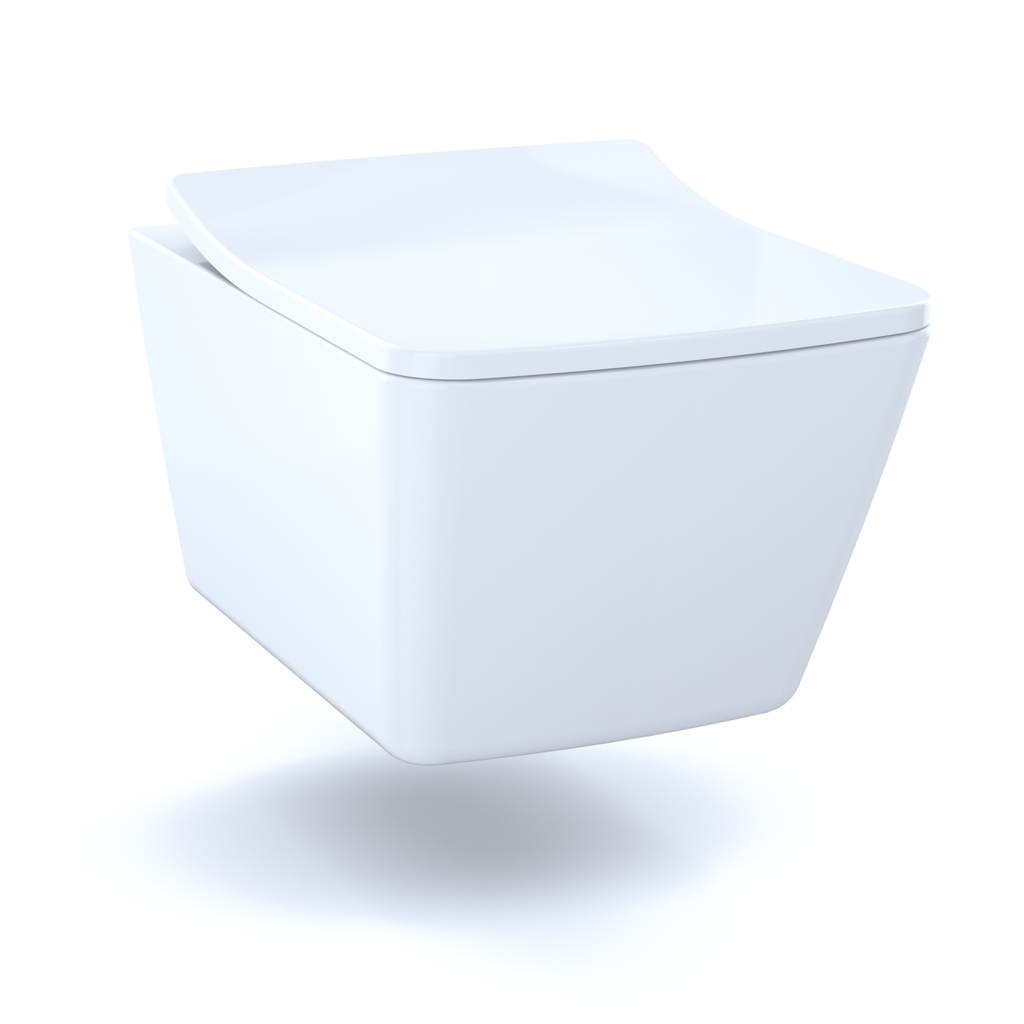 TOTO SS249R#01 SoftClose Slim Square Non-Slamming Seat and Lid for SP Wall-Hung Toilet , Cotton White