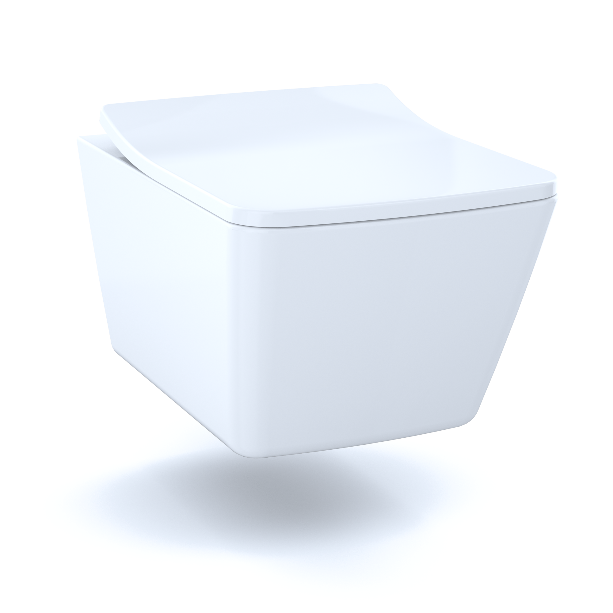 TOTO SS249R#01 Softclose Slim Square Seat And Lid For Sp Wall-Hung Toilet - Cotton White