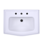 TOTO LPT780.8#01 Clayton Rectangular Pedestal Bathroom Sink for 8 Inch Center Faucets , Cotton White