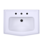 TOTO LPT780.8#01 Clayton Rectangular Pedestal Bathroom Sink for 8 Inch Center Faucets , Cotton White