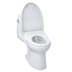 TOTO MW6044736CEFG#01 Washlet+ Ultramax Ii One-Piece Elongated 1.28 Gpf Toilet And Washlet+ S7A Contemporary Bidet Seat - Cotton White