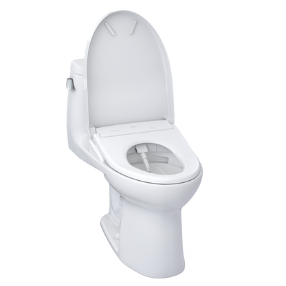 TOTO MW6044726CEFG#01 Washlet+ Ultramax Ii One-Piece Elongated 1.28 Gpf Toilet And Washlet+ S7 Contemporary Bidet Seat - Cotton White