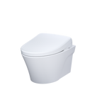 TOTO CWT4264726CMFG#MS Washlet+ Ap Wall-Hung Elongated Toilet With S7 Contemporary Bidet Seat And Duofit In-Wall 0.9 And 1.28 Gpf Dual-Flush Tank System - Matte Silver
