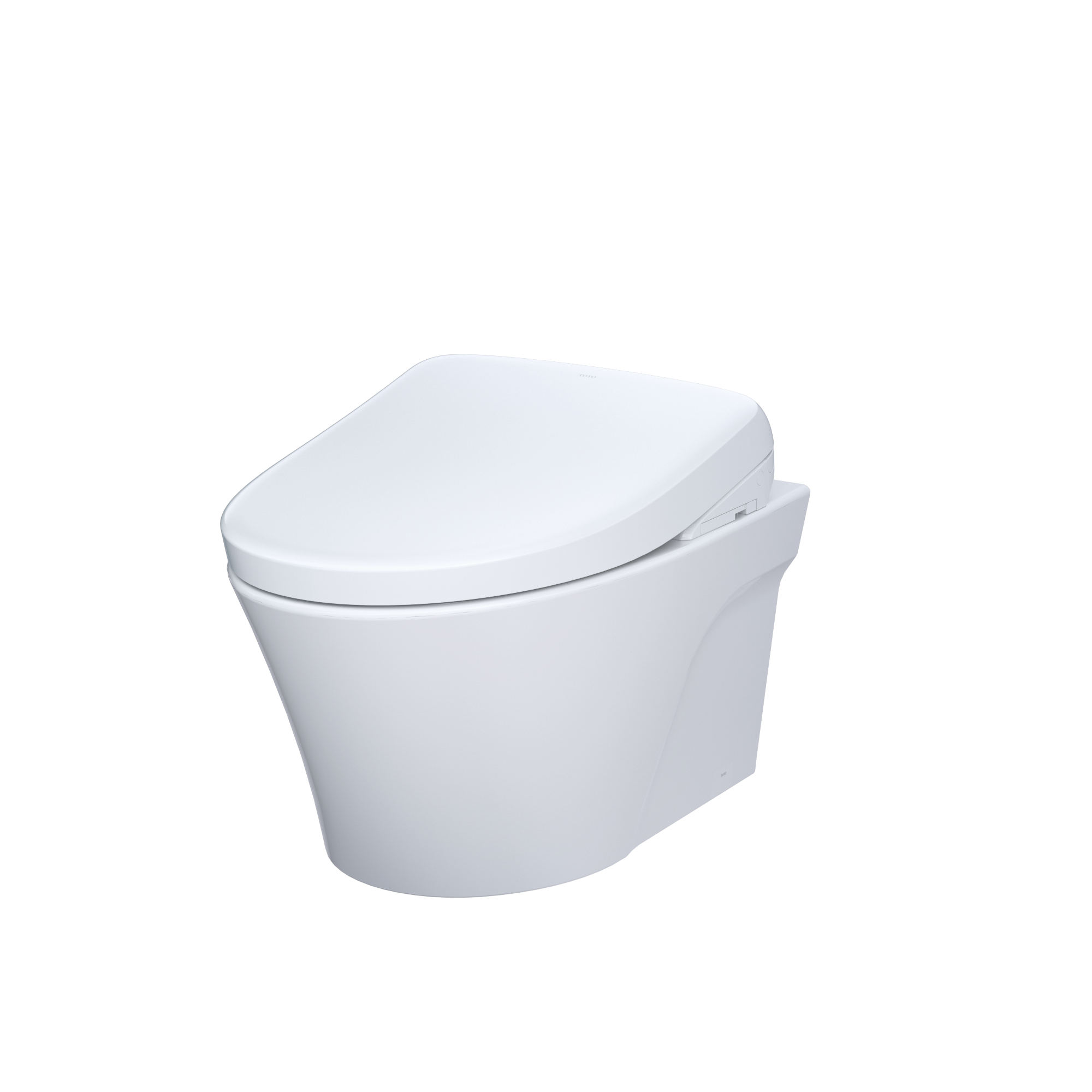 TOTO CWT4264726CMFG#MS Washlet+ Ap Wall-Hung Elongated Toilet With S7 Contemporary Bidet Seat And Duofit In-Wall 0.9 And 1.28 Gpf Dual-Flush Tank System - Matte Silver