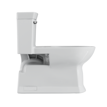 TOTO CST964CEFGAT40#01 Soiree One Piece Elongated 1.28 Gpf Universal Height Skirted Toilet With Cefiontect - Cotton White