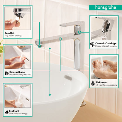 HANSGROHE 72524001 Rebris S Single-Hole Faucet 240, 1.2 GPM - Chrome