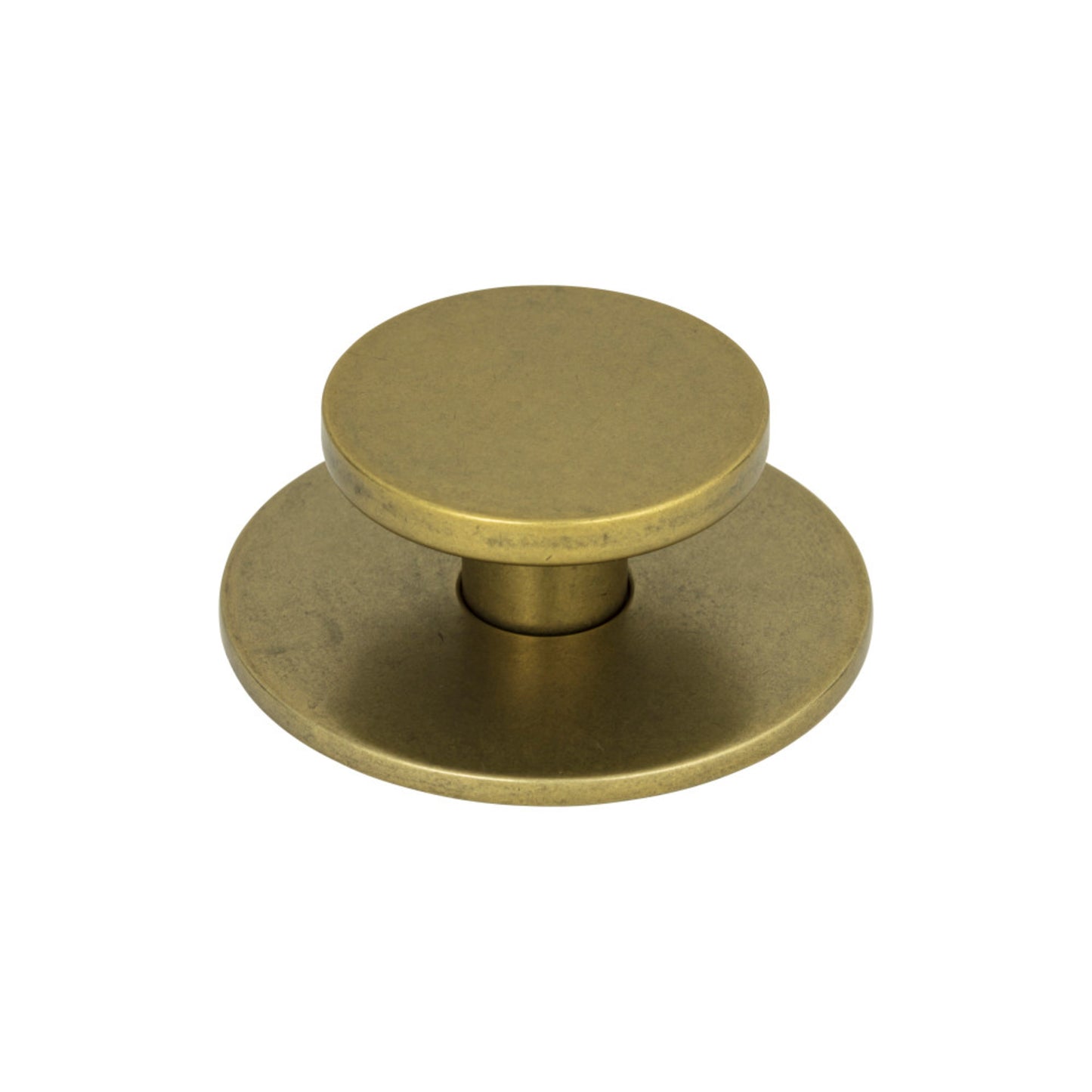 ATLAS A601-UB Dot 2" Diameter Round Knob - Vintage Brass