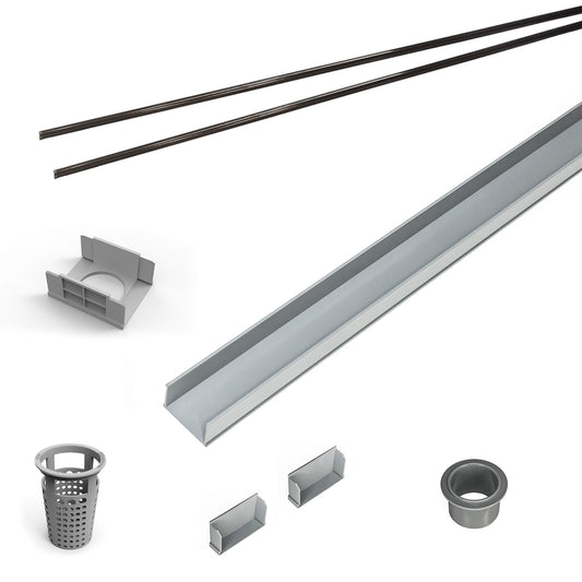 INFINITY DRAIN RG 6548 ORB 48" Rough Only Kit for S-AG 65, S-DG 65, and S-TIF 65 series. Includes PVC Components and Channel Trim