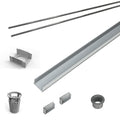 INFINITY DRAIN RG 6548 SS 48" Rough Only Kit for S-AG 65, S-DG 65, and S-TIF 65 series. Includes PVC Components and Channel Trim