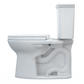 TOTO MS786124CEG#01 Drake Transitional Two-Piece Elongated 1.28 GPF TORNADO FLUSH Toilet with CEFIONTECT and SoftClose Seat , Cotton White