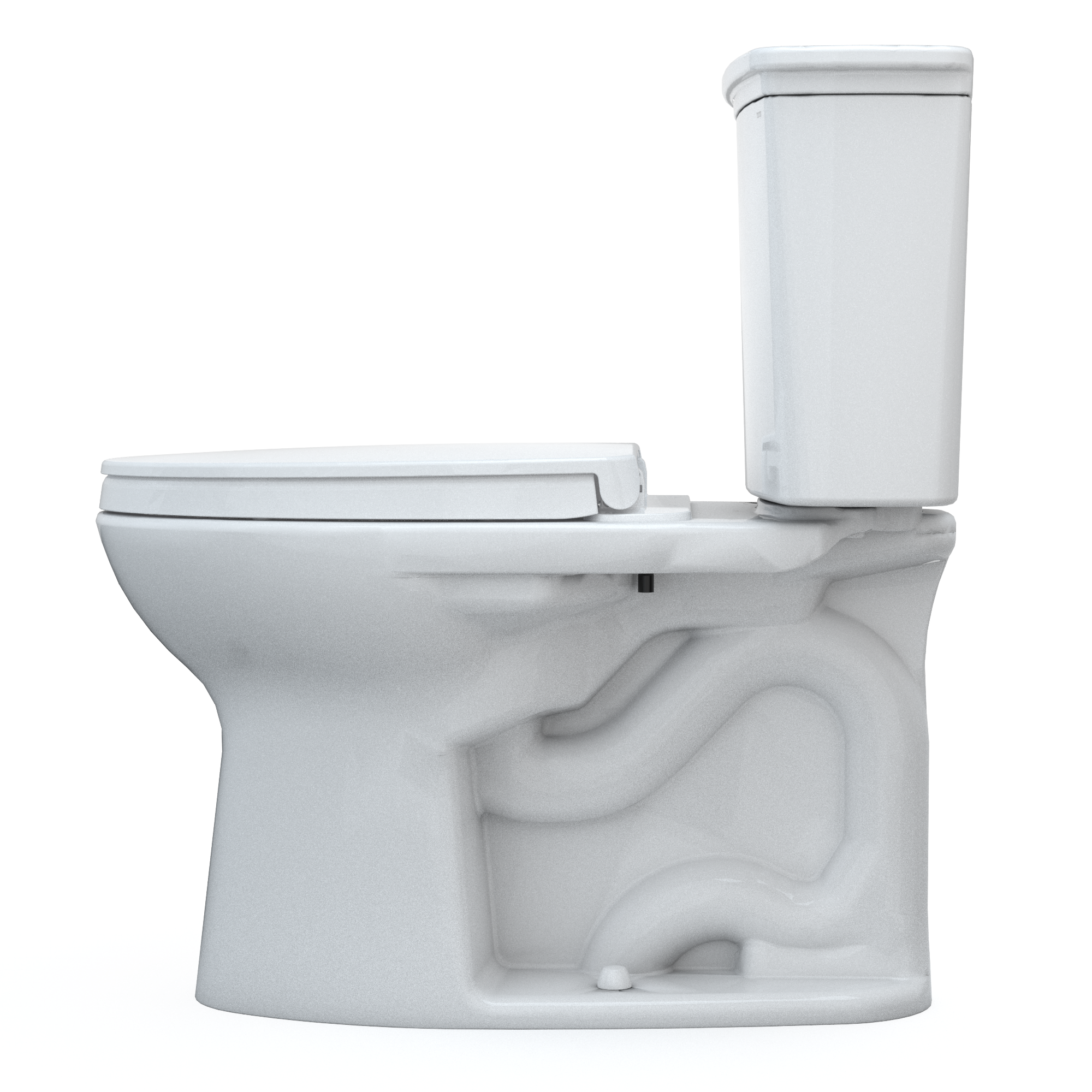 TOTO MS786124CEFG#01 Drake Transitional Two-Piece Elongated 1.28 Gpf Universal Height Tornado Flush Toilet With Cefiontect And Softclose Seat - Cotton White
