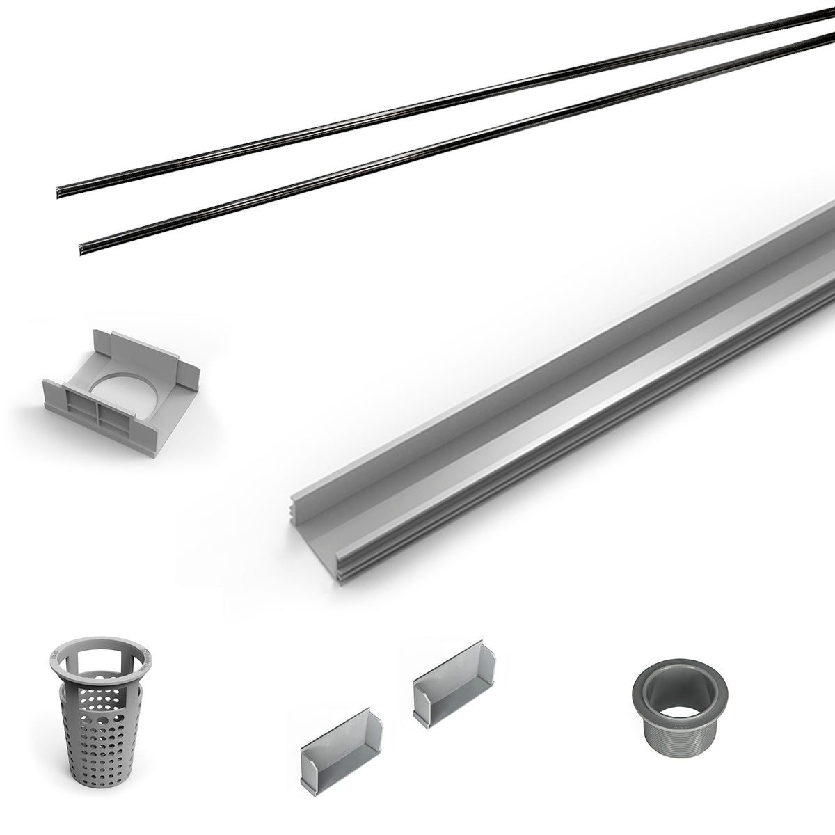 INFINITY DRAIN RG-L 6536 BK 36" Rough Only Kit for S-LAG 65, S-LT 65, and S-LTIF 65 series. Includes PVC Components and Channel Trim