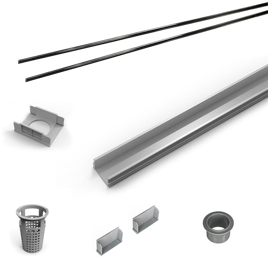 INFINITY DRAIN RG-L 6548 BK 48" Rough Only Kit for S-LAG 65, S-LT 65, and S-LTIF 65 series. Includes PVC Components and Channel Trim