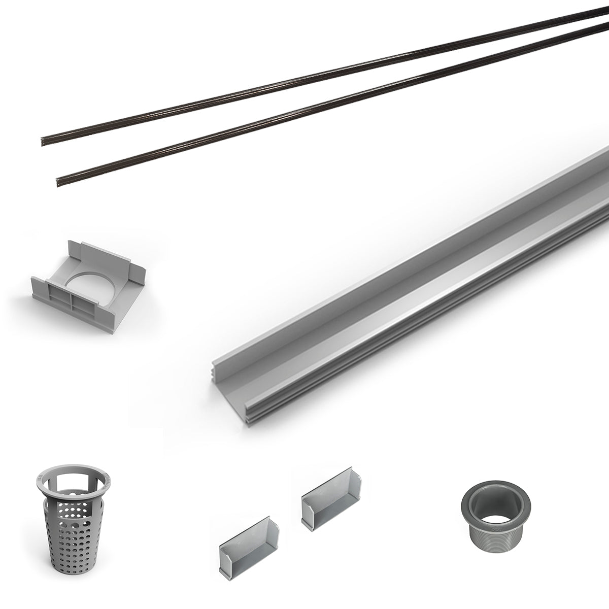 INFINITY DRAIN RG-L 6548 ORB 48" Rough Only Kit for S-LAG 65, S-LT 65, and S-LTIF 65 series. Includes PVC Components and Channel Trim