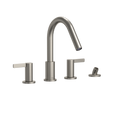TOTO TBG11202UA#BN Gf Two Lever Handle Deck-Mount Roman Tub Filler Trim With Handshower - Brushed Nickel