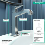 HANSGROHE 31302831 Metropol Classic Single-Hole Faucet 160 with Pop-Up Drain, 1.2 GPM - Polished Nickel