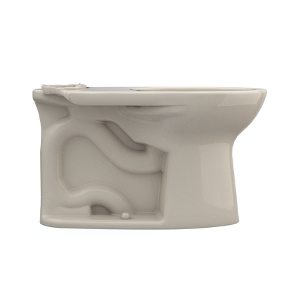 TOTO C776CEFG#03 Drake Elongated Universal Height Tornado Flush Toilet Bowl With Cefiontect - Bone