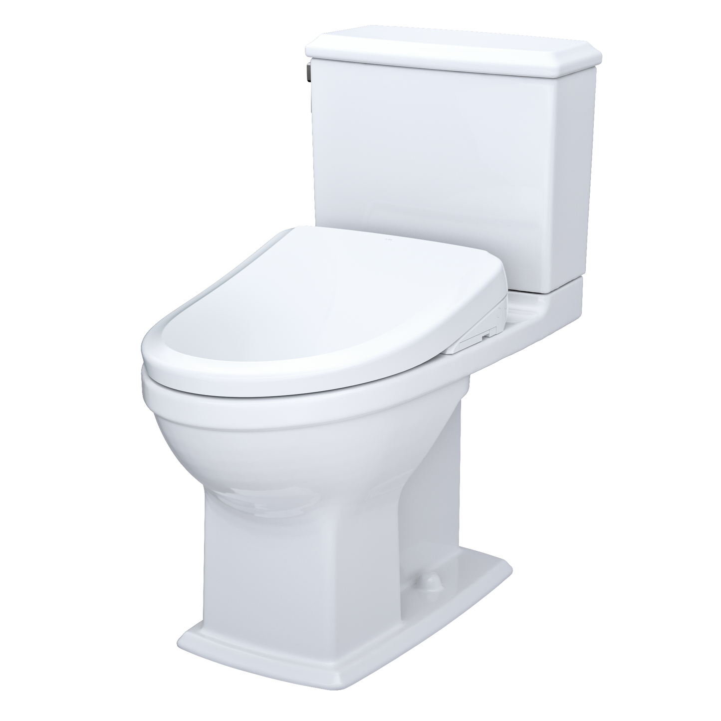 TOTO MW4944724CEMFGA#01 WASHLET+ Connelly Two-Piece Elongated Dual Flush 1.28 and 0.9 GPF Toilet and Classic WASHLET S7 Contemporary Bidet Seat with Auto Flush , Cotton White