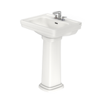TOTO LPT532.4N#11 Promenade 24" X 19-1/4" Rectangular Pedestal Bathroom Sink For 4 Inch Center Faucets - Colonial White