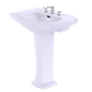 TOTO LPT780.8#01 Clayton Rectangular Pedestal Bathroom Sink for 8 Inch Center Faucets , Cotton White