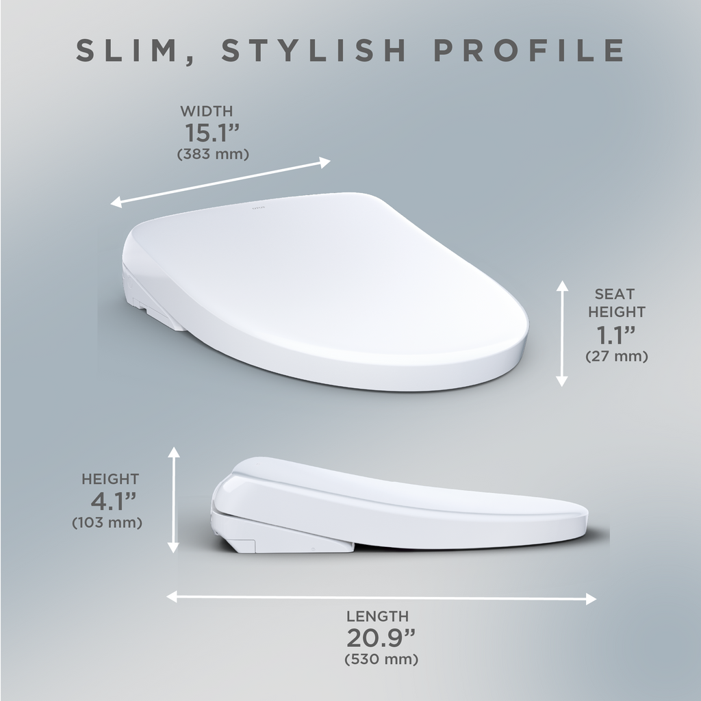 TOTO SW4736AT40#01 Washlet+ S7A Electronic Bidet Toilet Seat With Ewater+ Bowl And Wand Cleaning - Cotton White