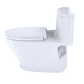 TOTO MS642124CEFG#01 Nexus One-Piece Elongated 1.28 GPF Universal Height Toilet with CEFIONTECT and SS124 SoftClose Seat , Cotton White