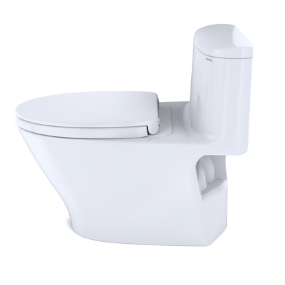 TOTO MS642124CEFG#01 Nexus One-Piece Elongated 1.28 Gpf Universal Height Toilet With Cefiontect And Ss124 Softclose Seat - Cotton White