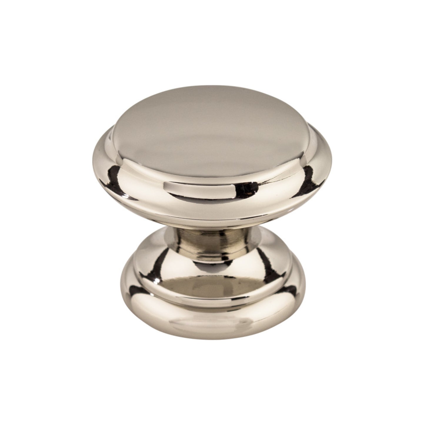 TOP KNOBS M1304 Flat Top 1 3/8" Diameter Round Knob - Polished Nickel