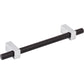 JEFFREY ALEXANDER 478-128MBPC Larkin 2 128 mm Center-to-Center Bar Pull - Matte Black w/Polished Chrome