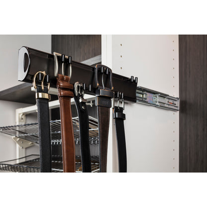 HARDWARE RESOURCES 355B-PC Polished Chrome 14" Belt Rack - Polished Chrome