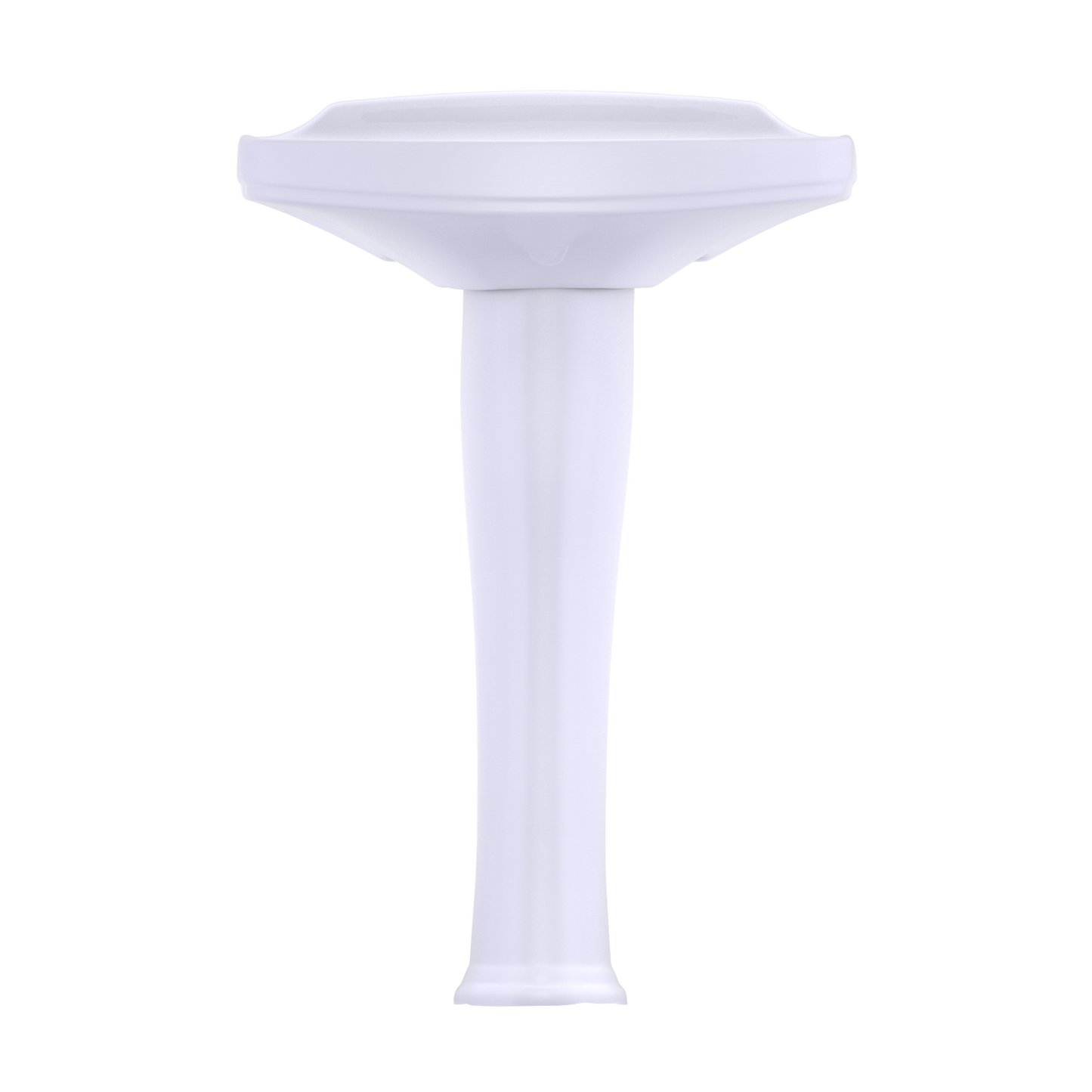 TOTO LPT642.4#01 Dartmouth Rectangular Pedestal Bathroom Sink with Arched Front for 4 Inch Center Faucets , Cotton White