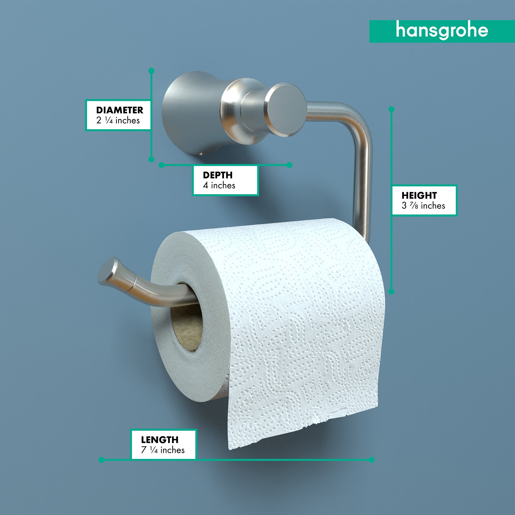 HANSGROHE 04787820 Joleena Toilet Paper Holder - Brushed Nickel