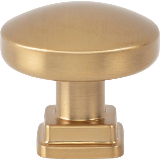 ATLAS A6021-WB Kimberton 1 1/4" Length Round Knob - Warm Brass