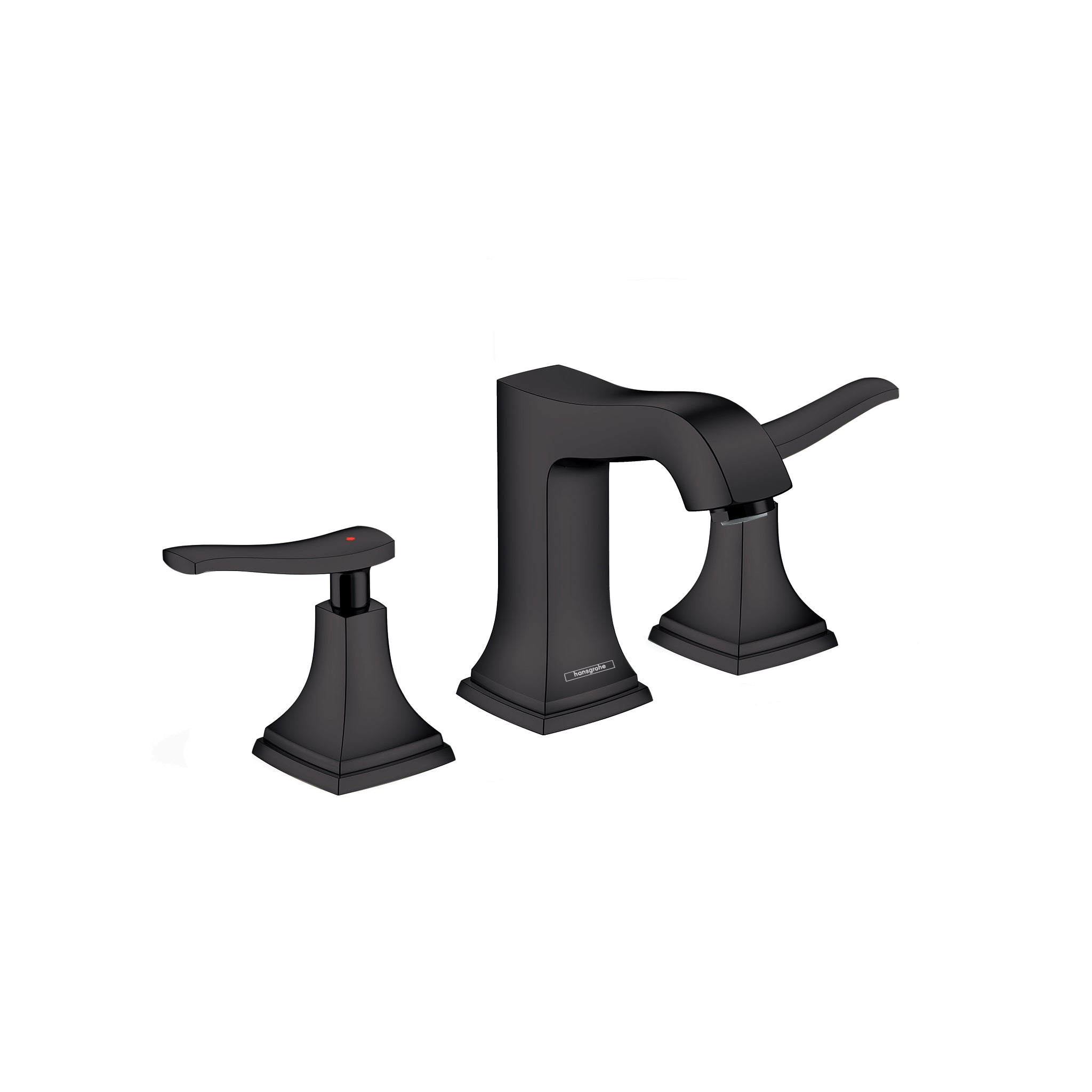 HANSGROHE 31330671 Metropol Classic Widespread Faucet 110 with Lever Handles and Pop-Up Drain, 1.2 GPM - Matte Black