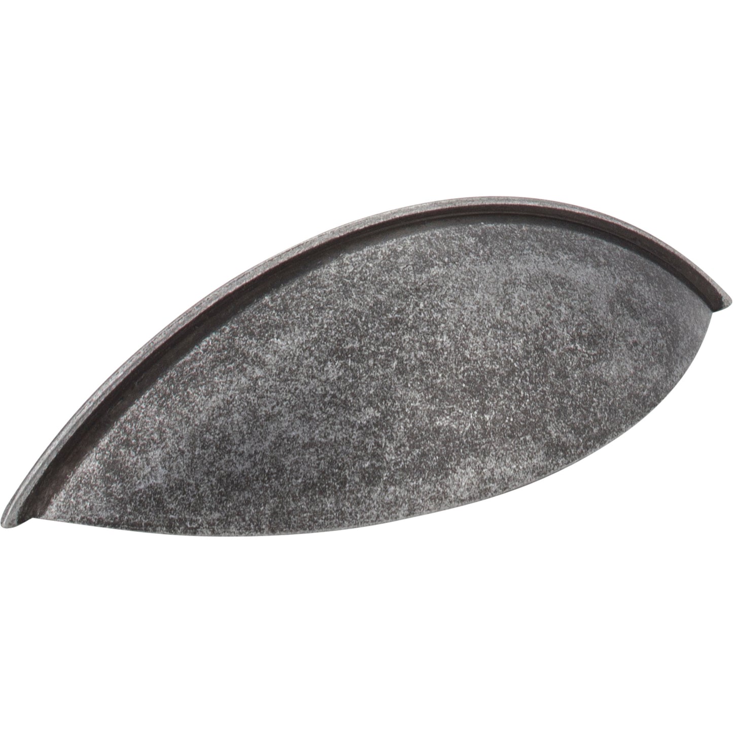 JEFFREY ALEXANDER 8236SIM Bordeaux 96 mm Center-to-Center Cup/Bin Pull - Distressed Antique Silver