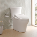 TOTO MW4483074CEMFGN#01 Washlet+ Aquia Iv Arc Two-Piece Elongated Dual Flush 1.28 And 0.9 Gpf Toilet With C2 Bidet Seat - Cotton White