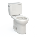 TOTO CST775CSFG#11 Drake Two-Piece Round 1.6 Gpf Universal Height Tornado Flush Toilet With Cefiontect - Colonial White