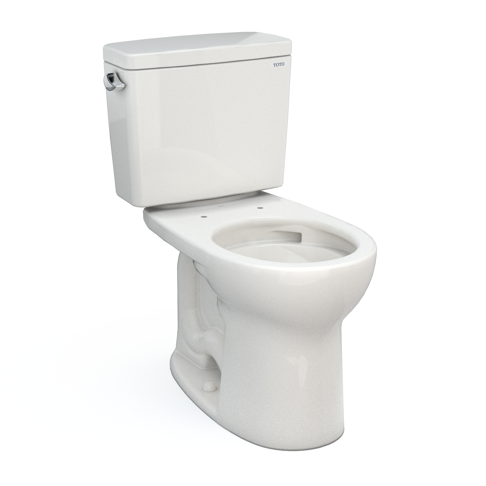 TOTO CST775CSFG#11 Drake Two-Piece Round 1.6 Gpf Universal Height Tornado Flush Toilet With Cefiontect - Colonial White