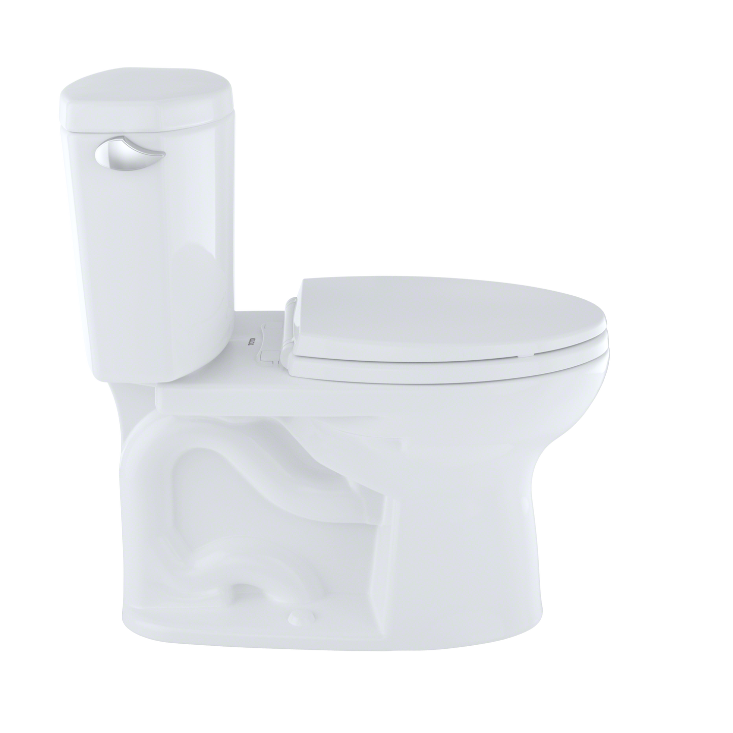 TOTO CST454CEFRG#01 Drake Ii Two-Piece Elongated 1.28 Gpf Universal Height Toilet With Cefiontect And Right-Hand Trip Lever - Cotton White